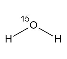 15O-Water Chemical Structural Formula