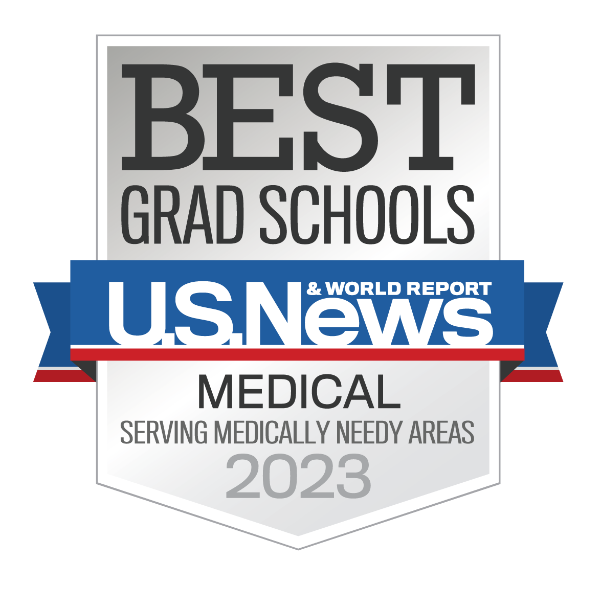 Badge, US News Best Grad Schools Medical Serving Medically Needy Areas 2023