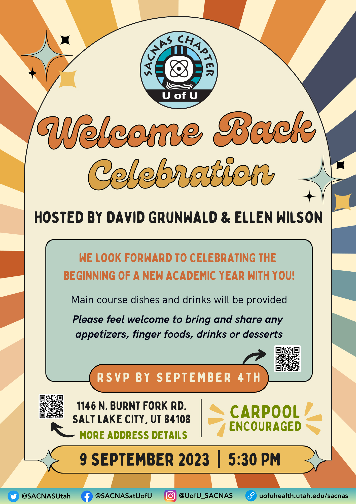 SACNAS Welcome Back flyer