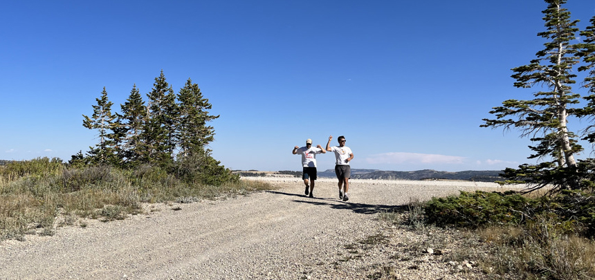 Tom Hurtado celebrates 28-mile run