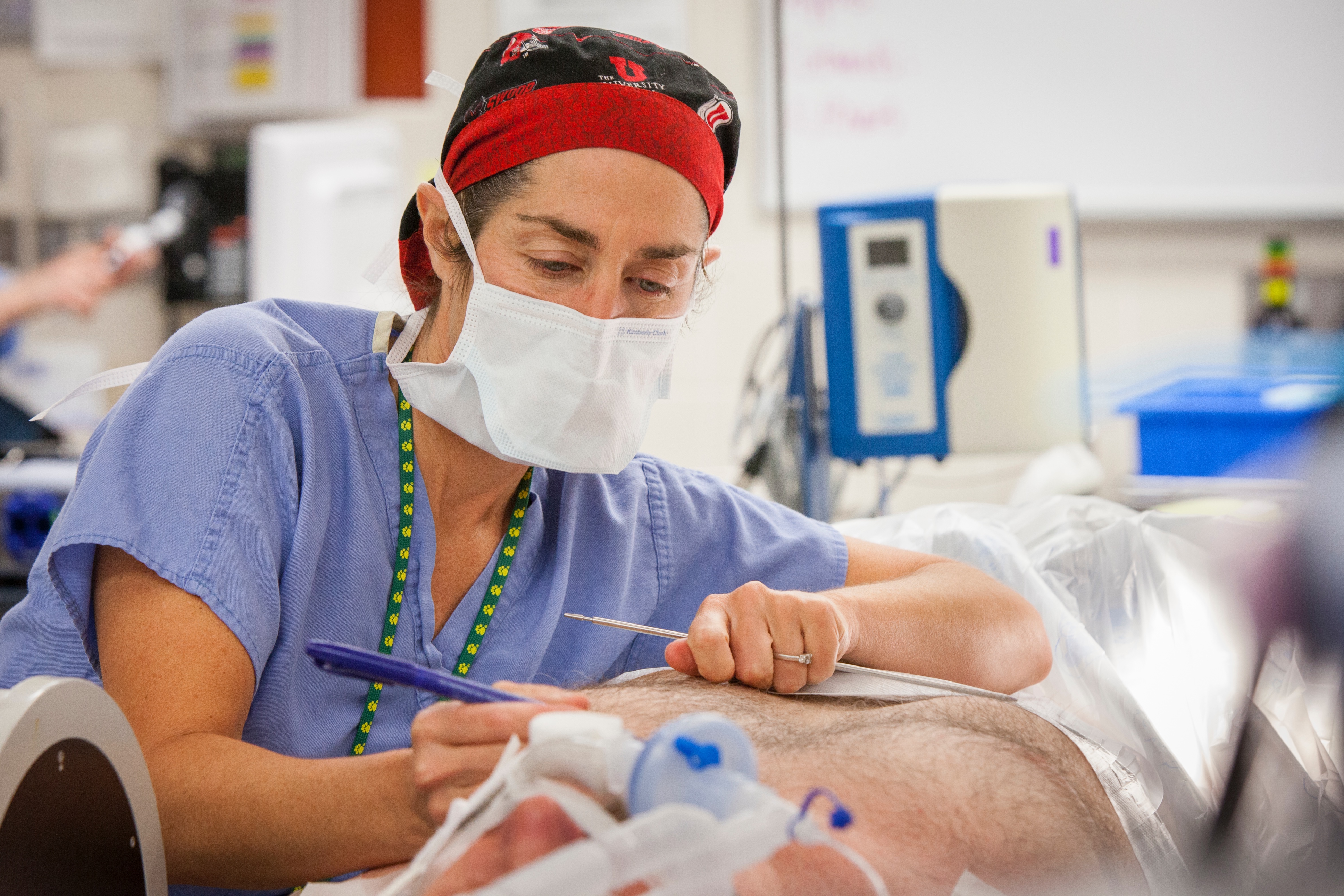 Erica Bisson, MD, MPH, in the operating room.