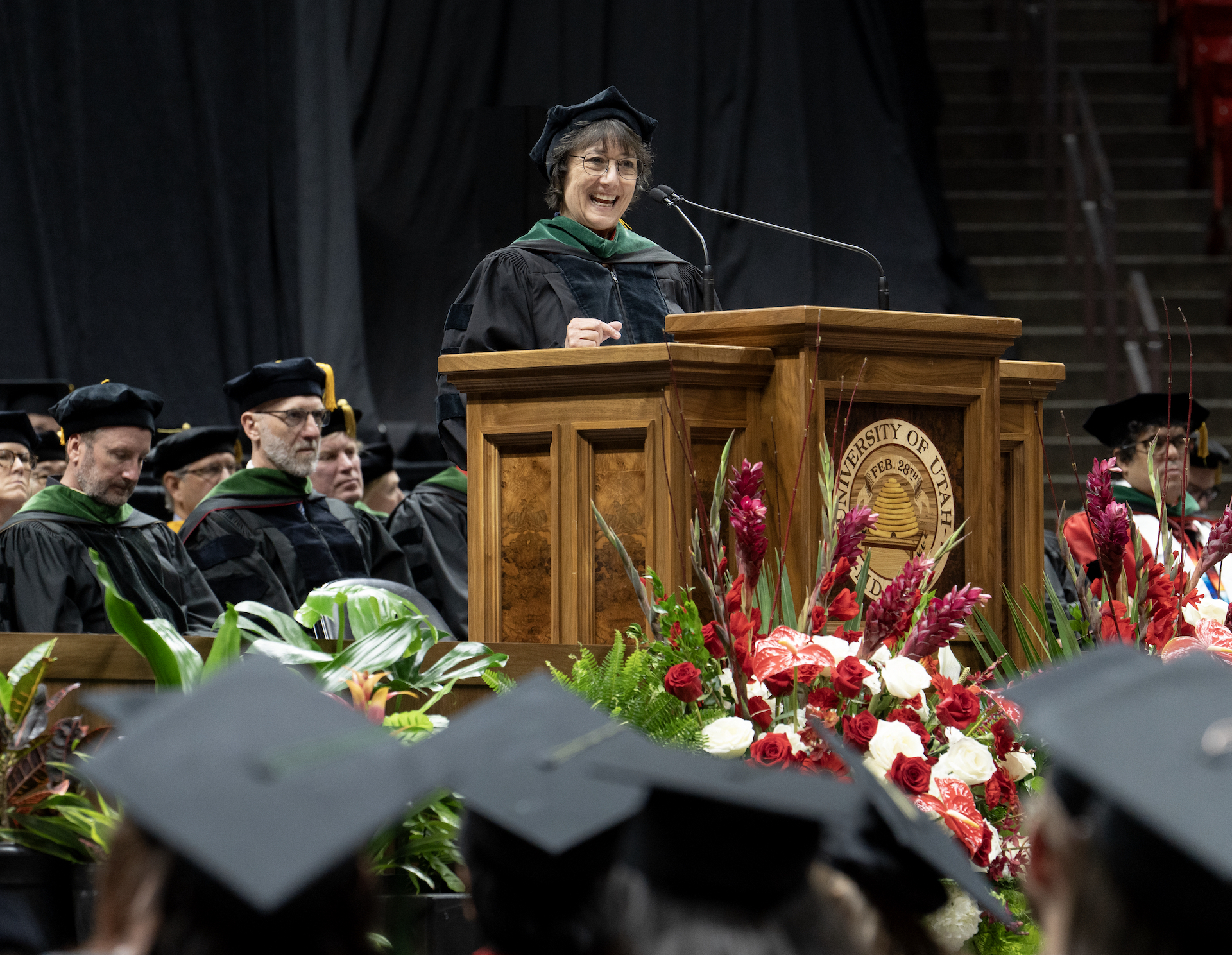 Monica Bertagnolli, MD, speaks to graduating medical class of 2024, University of Utah