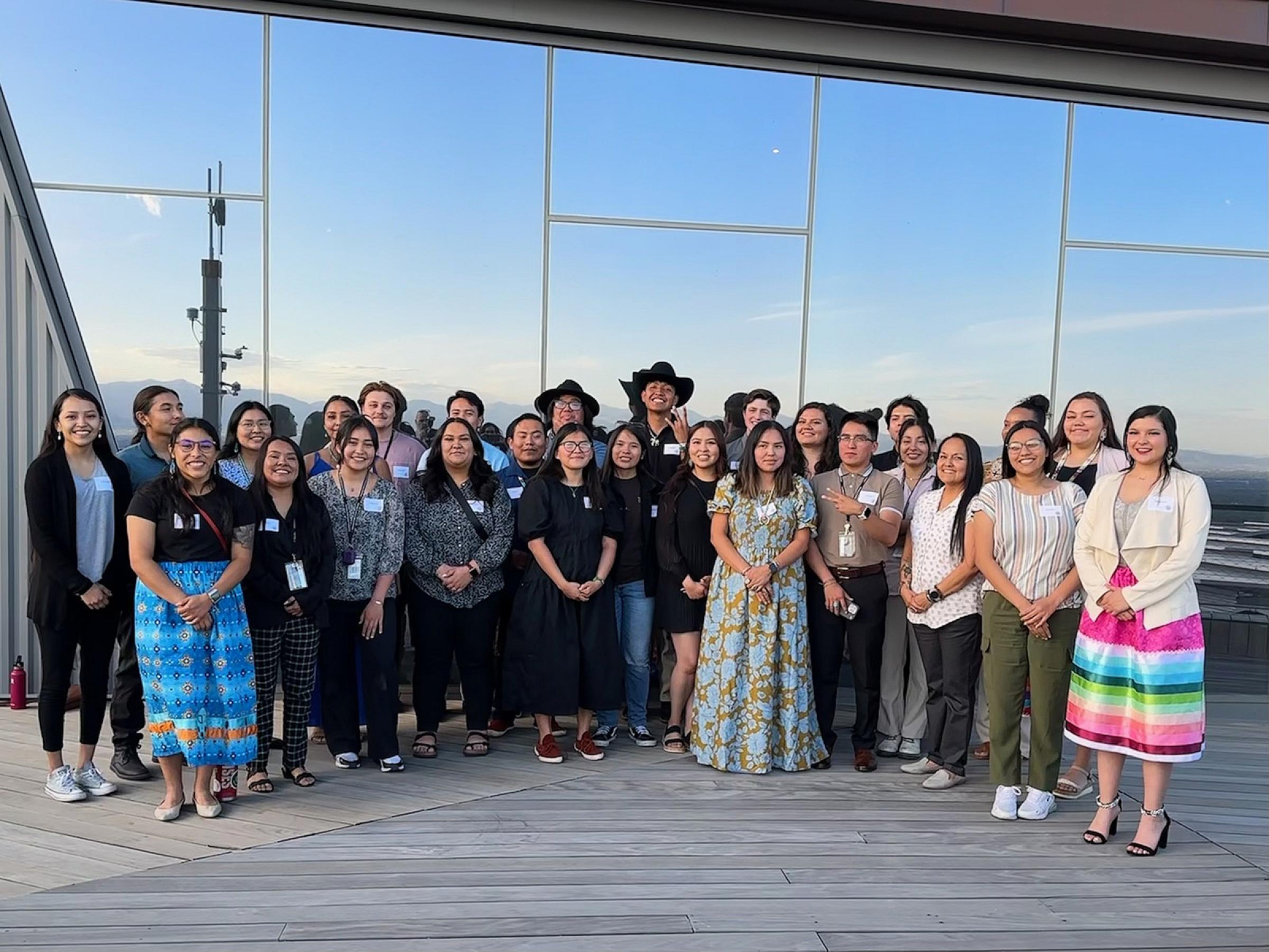 Group photo of 2023 Native American Research Internship (NARI) Cohorts standing outside