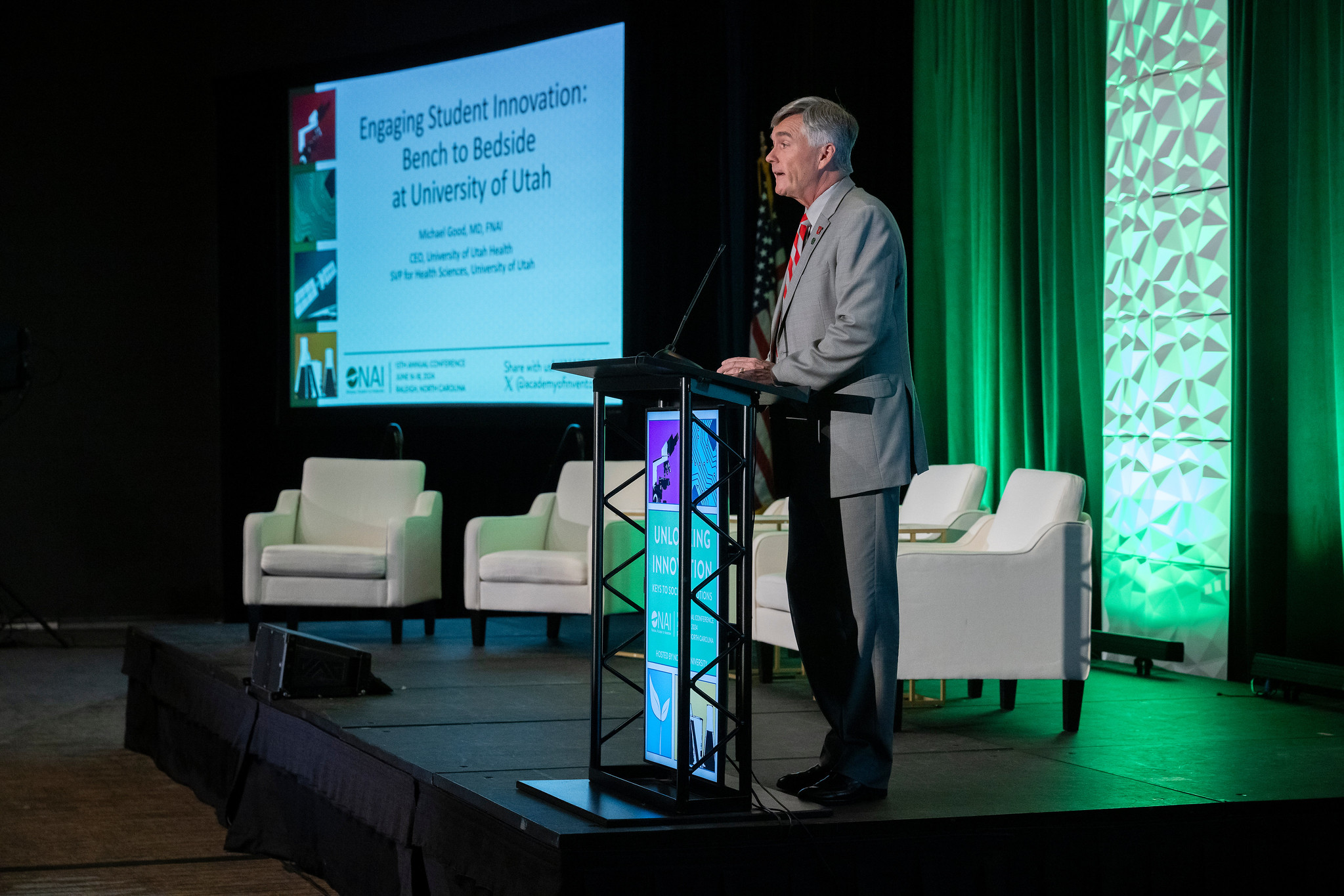 Dr. Michael Good, MD, presenting at the 2024 Annual Conference for the National Academy of Inventors