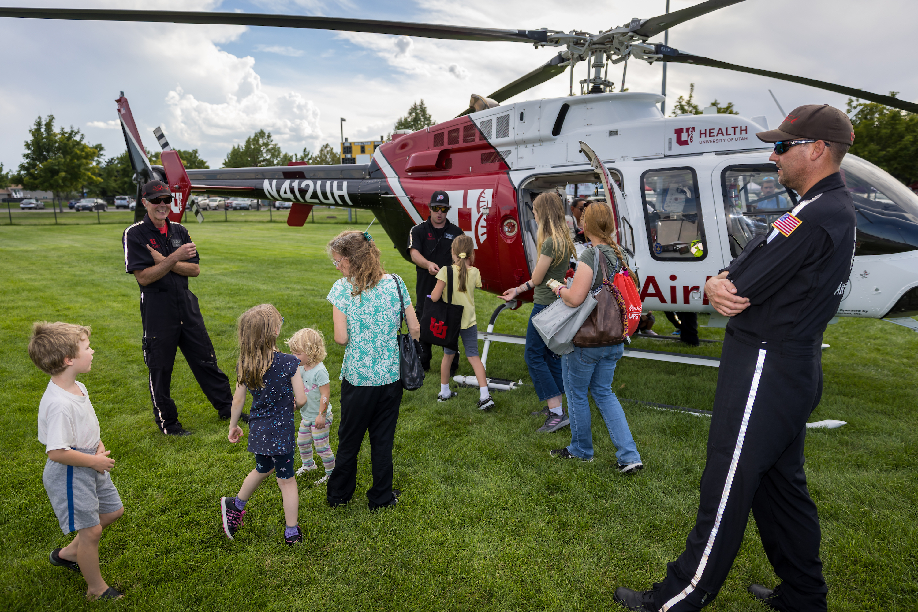 AirMed Helicopter at Healthy Start West Valley