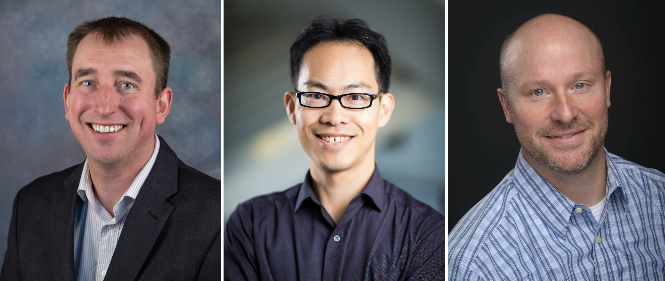 Panel of three profile photos.
