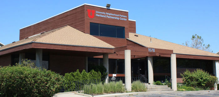 Exterior shot of UNP Hartland Center
