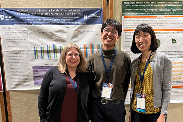 Tammy Stump, Will Tanguy, and Yelena Wu presenting a poster on the SHINE study at the 2024 Society for Behavioral Medicine conference in Philadelphia.