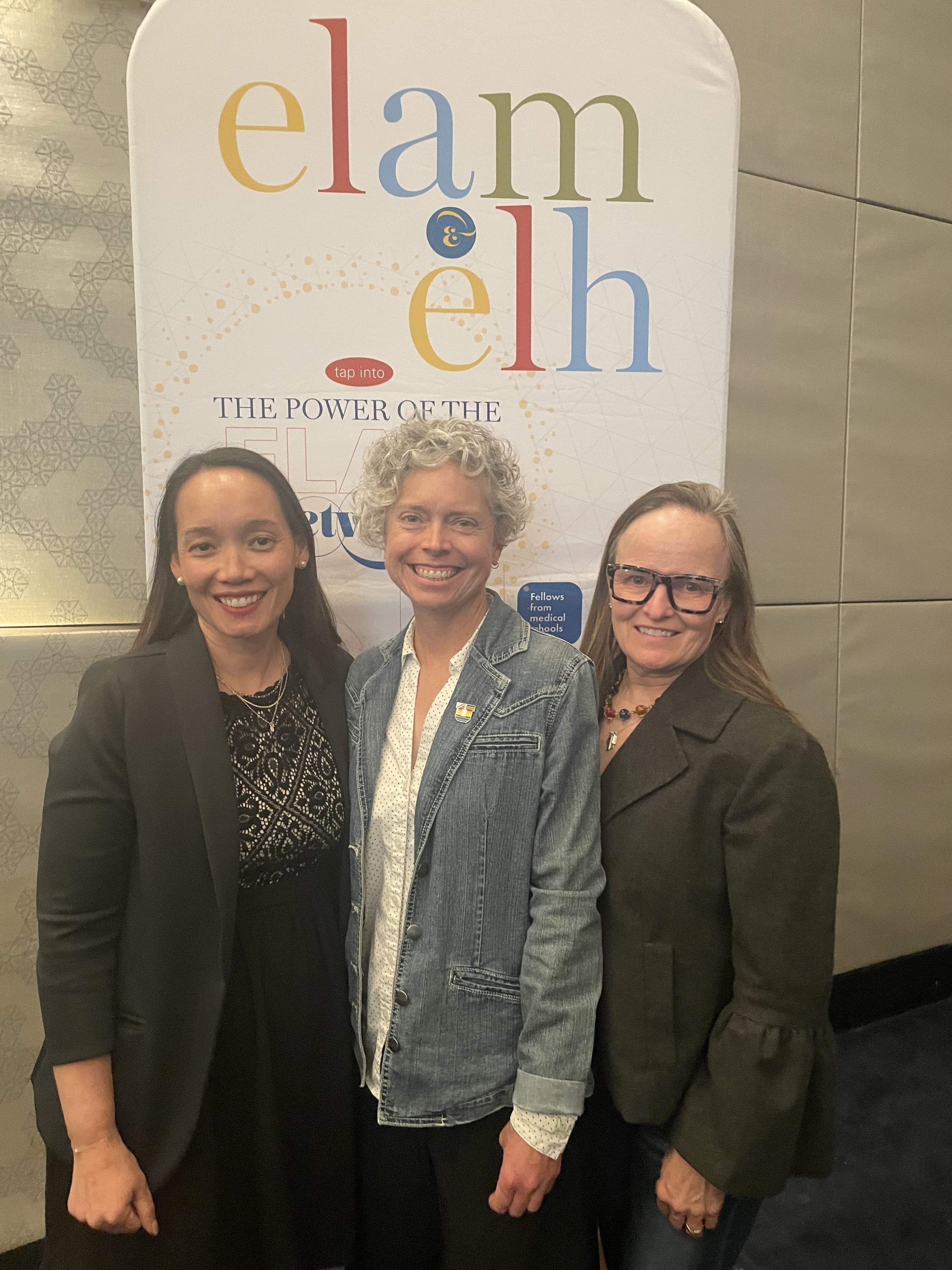 Class of 2025 ELAM-ELH graduates from University of Utah Health. From left to right: Theresa Werner, MD, Christy Porucznik, PhD, MSPH, and Courtney Scaife, MD. 