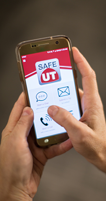 A picture of the Safe Utah app being used by a texter.