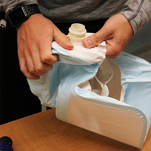 assembling PAPR helmet with adapter