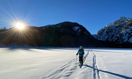 Ellie Gilbertson, MD, skiing