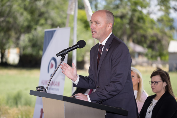 Gov. Cox at groundbreaking. 