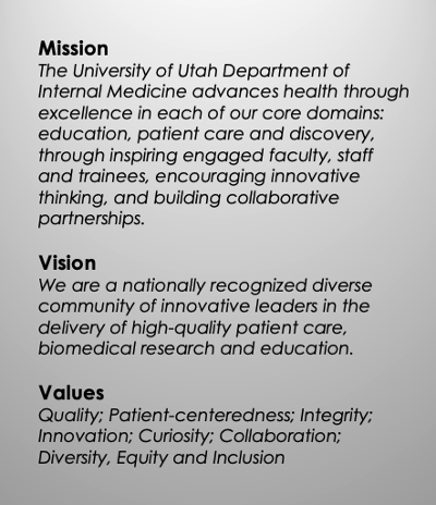 Internal Medicine mission, vision, values