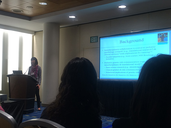 Dr. Wu presents on the MERIT study at the annual conference of the Society of Pediatric Psychology April 2016 in Atlanta, GA.