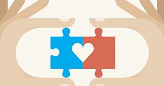 Hands Holding Puzzle Pieces with Heart