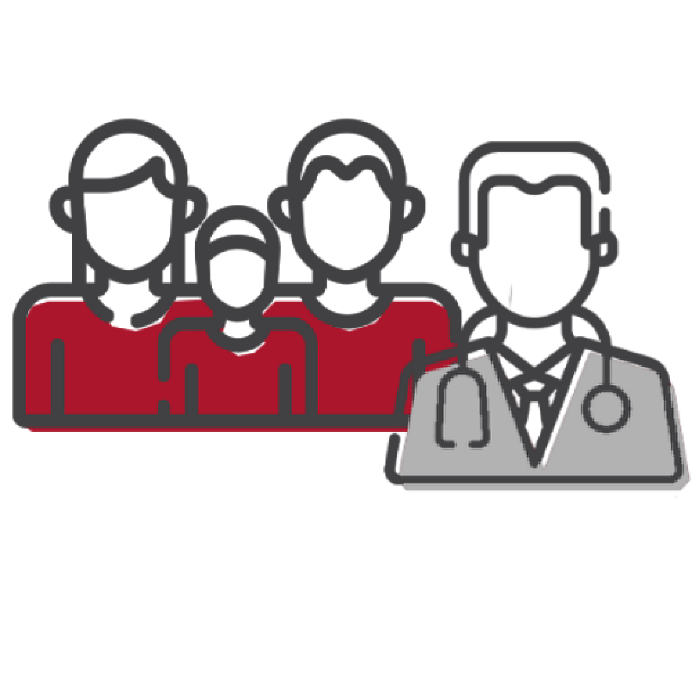 Doctor and Family Clinical Implementation Icon