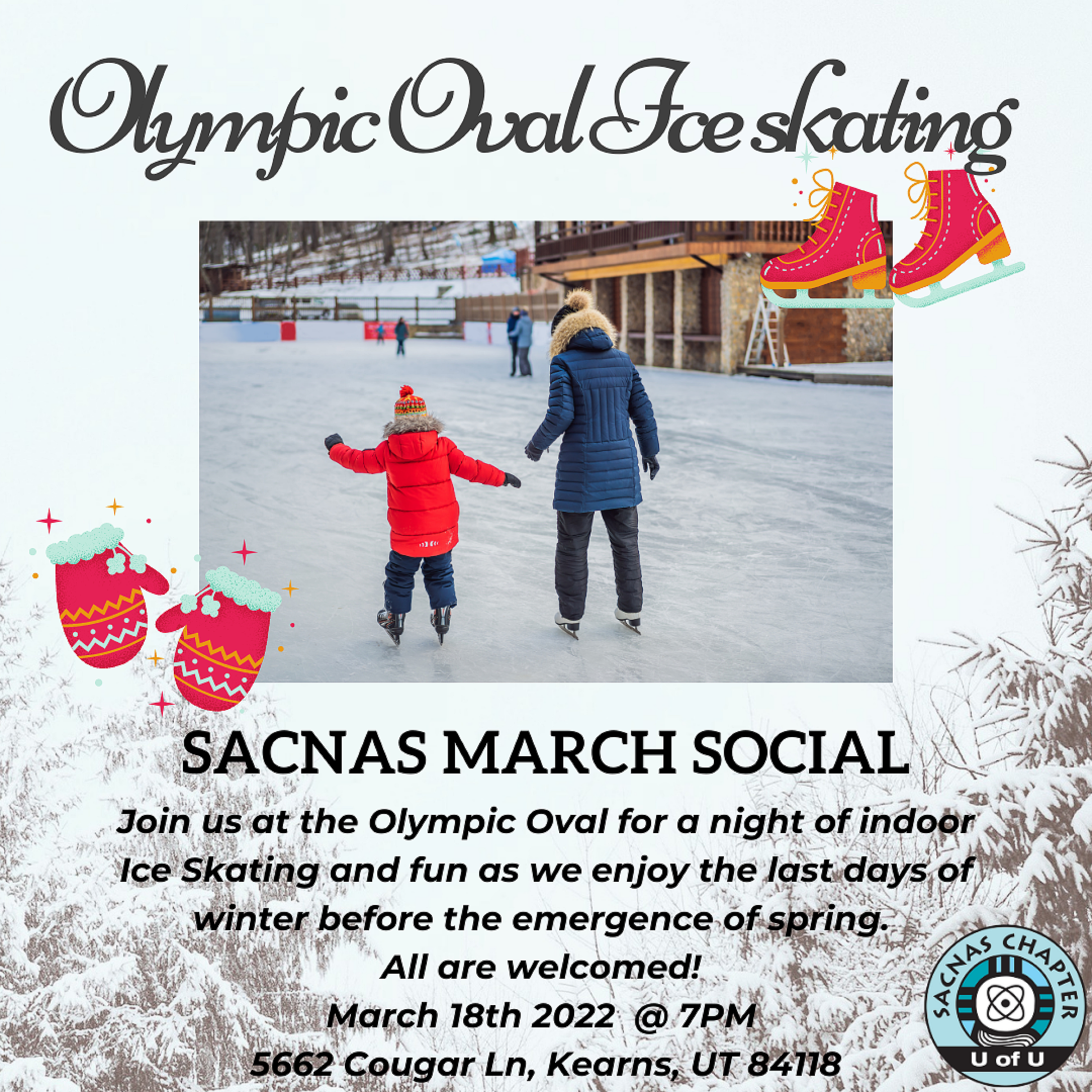 SACNAS Olympic Oval Ice Skating flyer