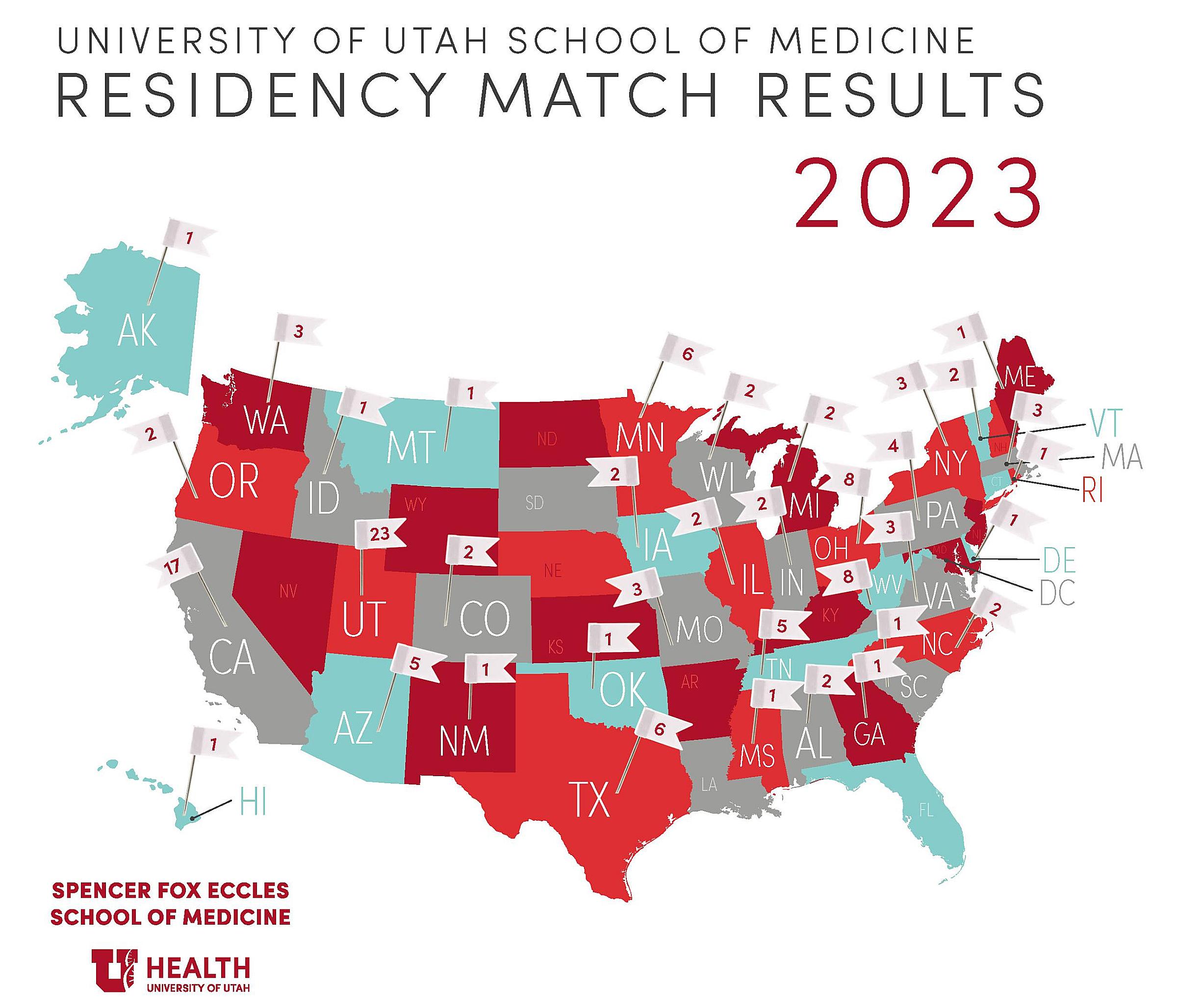 Match Day Residency Results Map