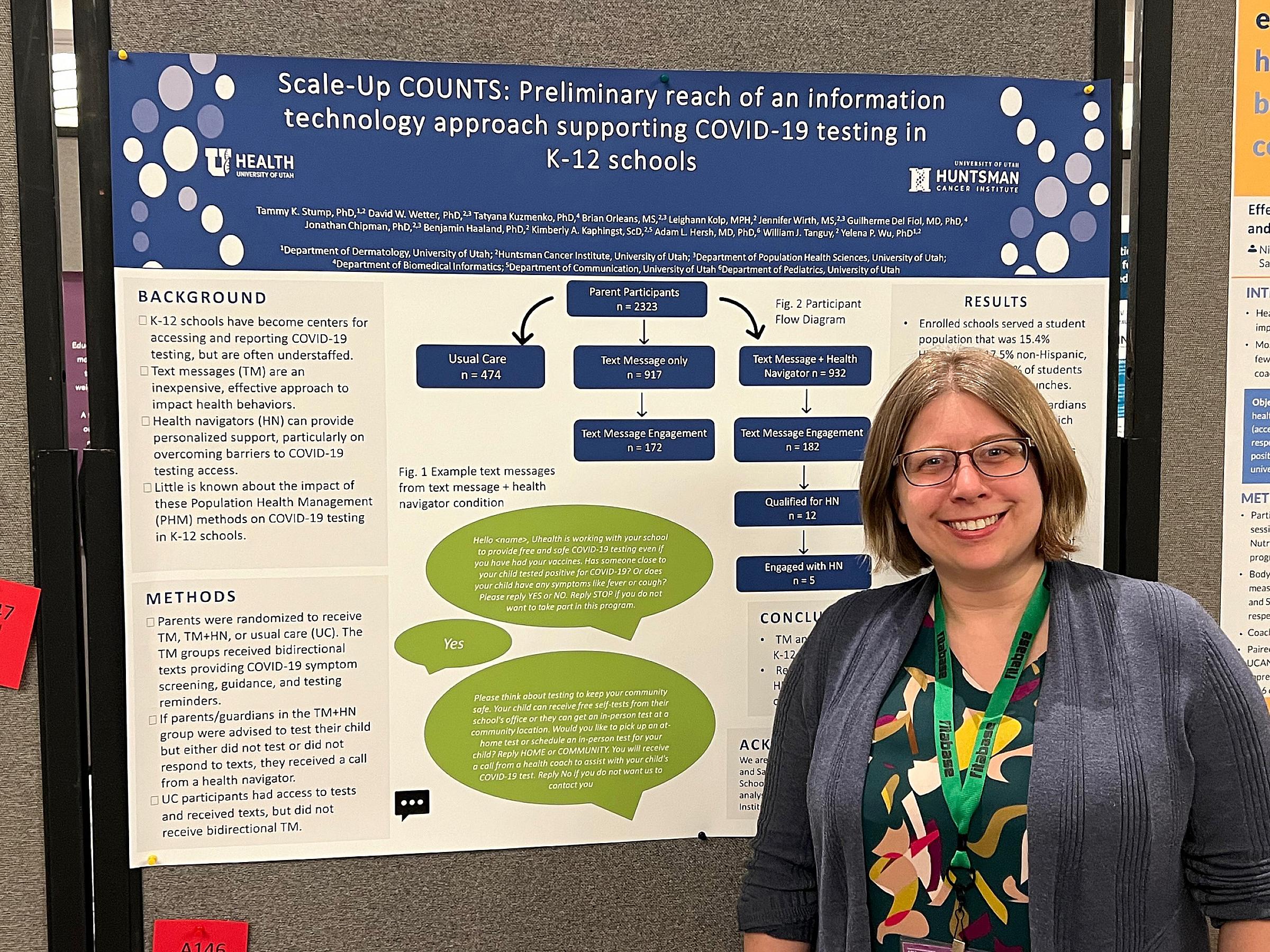 Dr. Tammy Stump, PhD presenting the SCALE-UP Counts study at the Annual Meeting for the Society of Behavioral Medicine Conference in Phoenix, Arizona in April 2023.