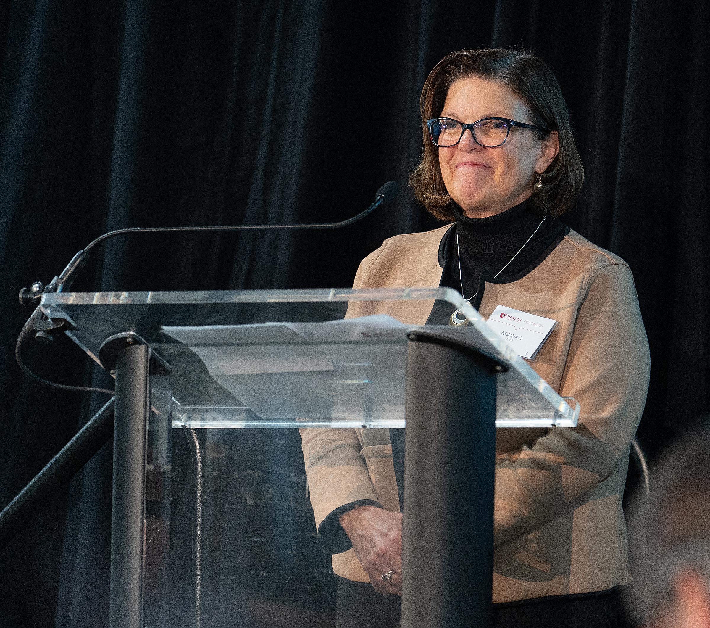 Marika Jones presents at the 2023 Health Partners Summit, University of Utah Health.