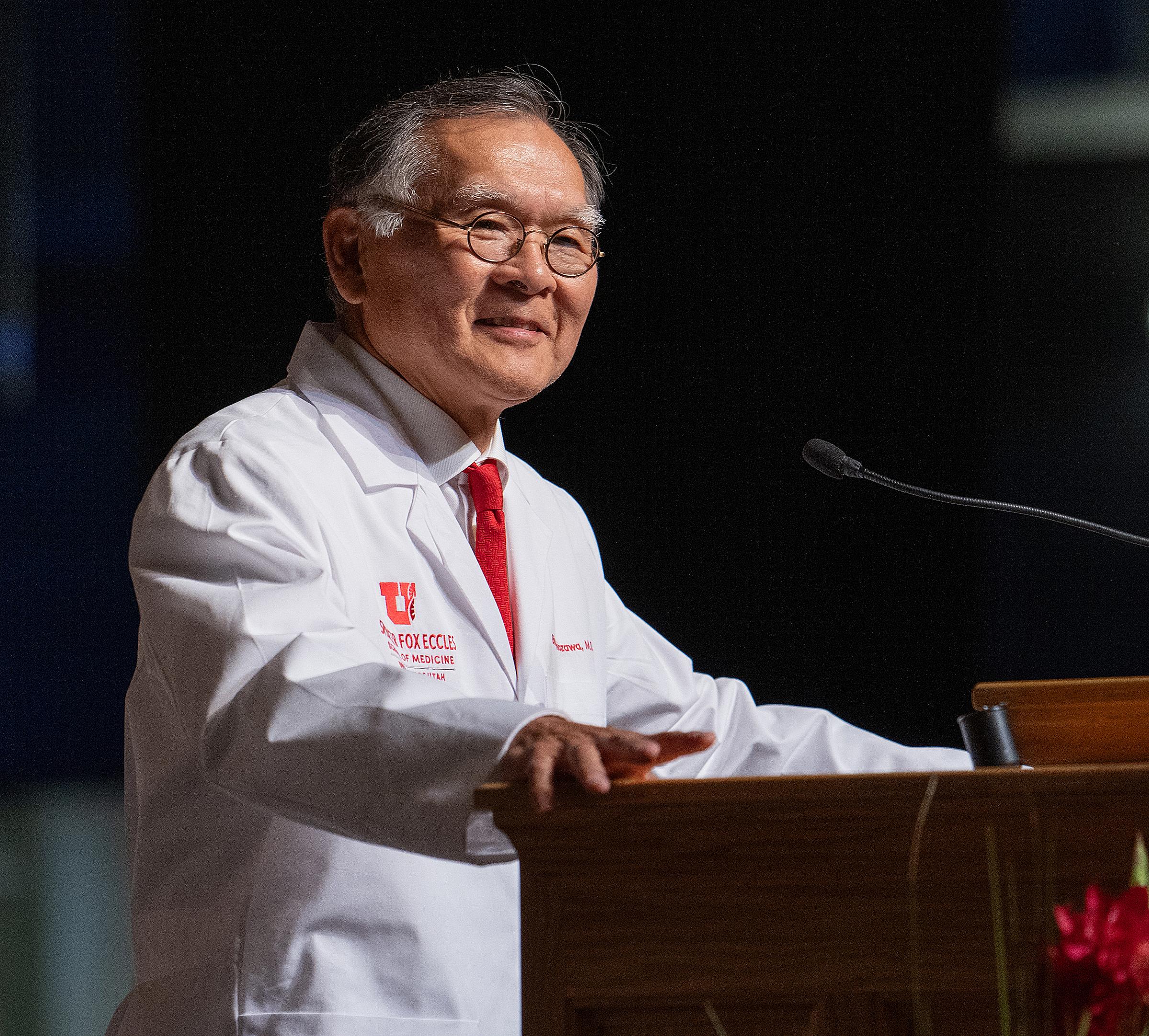 Brian Shiozawa at U of U White Coat Ceremony 2023
