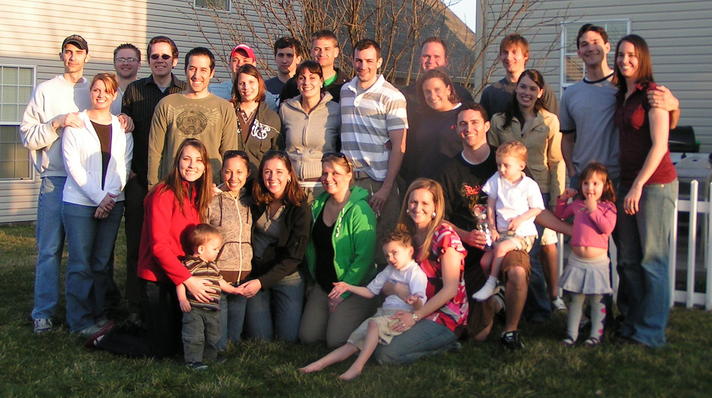 Adam Sharp with members of the Indiana University emergency medicine residency Class of 2010.