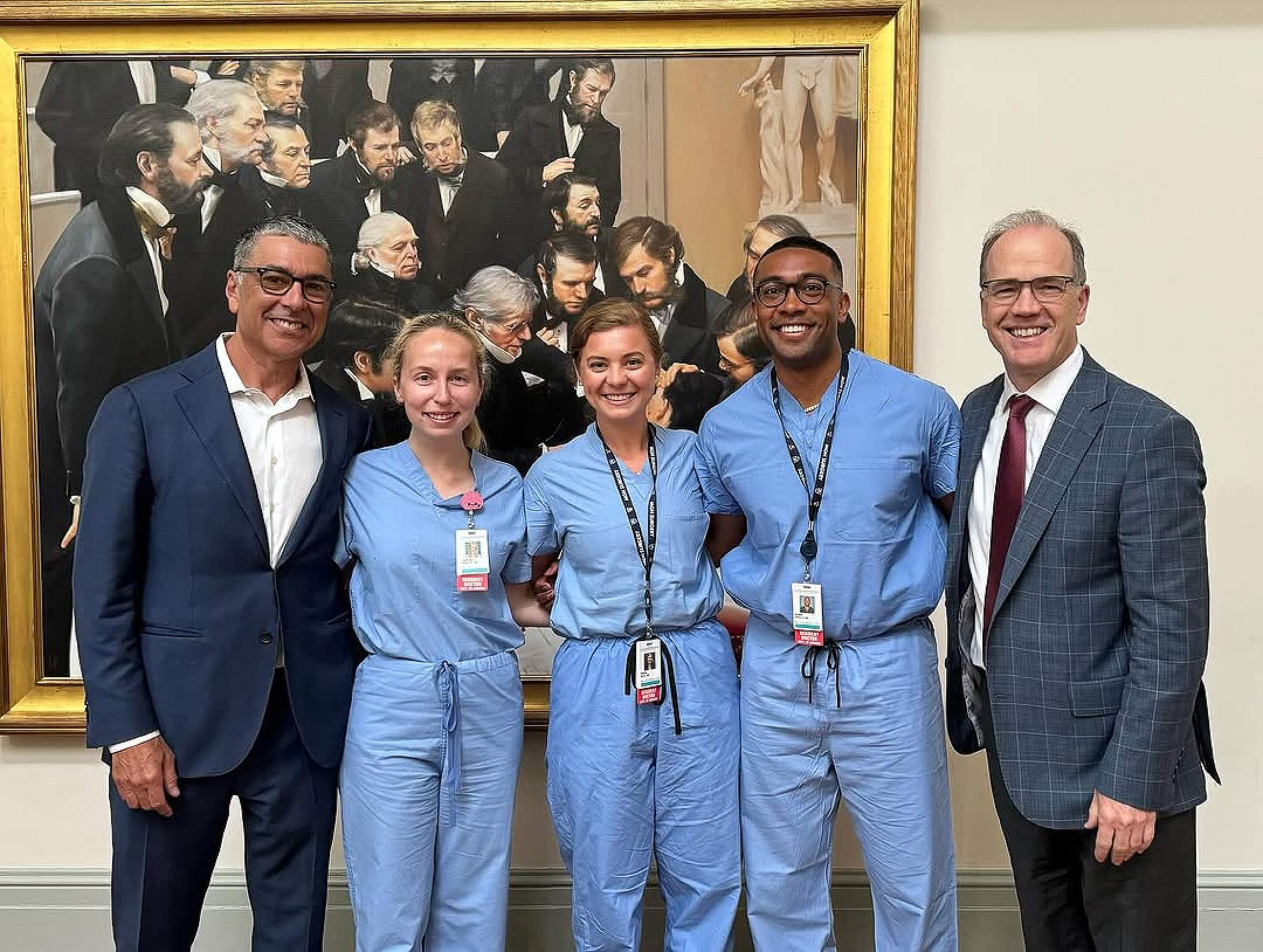Bob Carter, MD, PhD, with colleague David Langer, MD, from Lenox Hill Hospital and neurosurgical residents at Massachusetts General Hospital. 