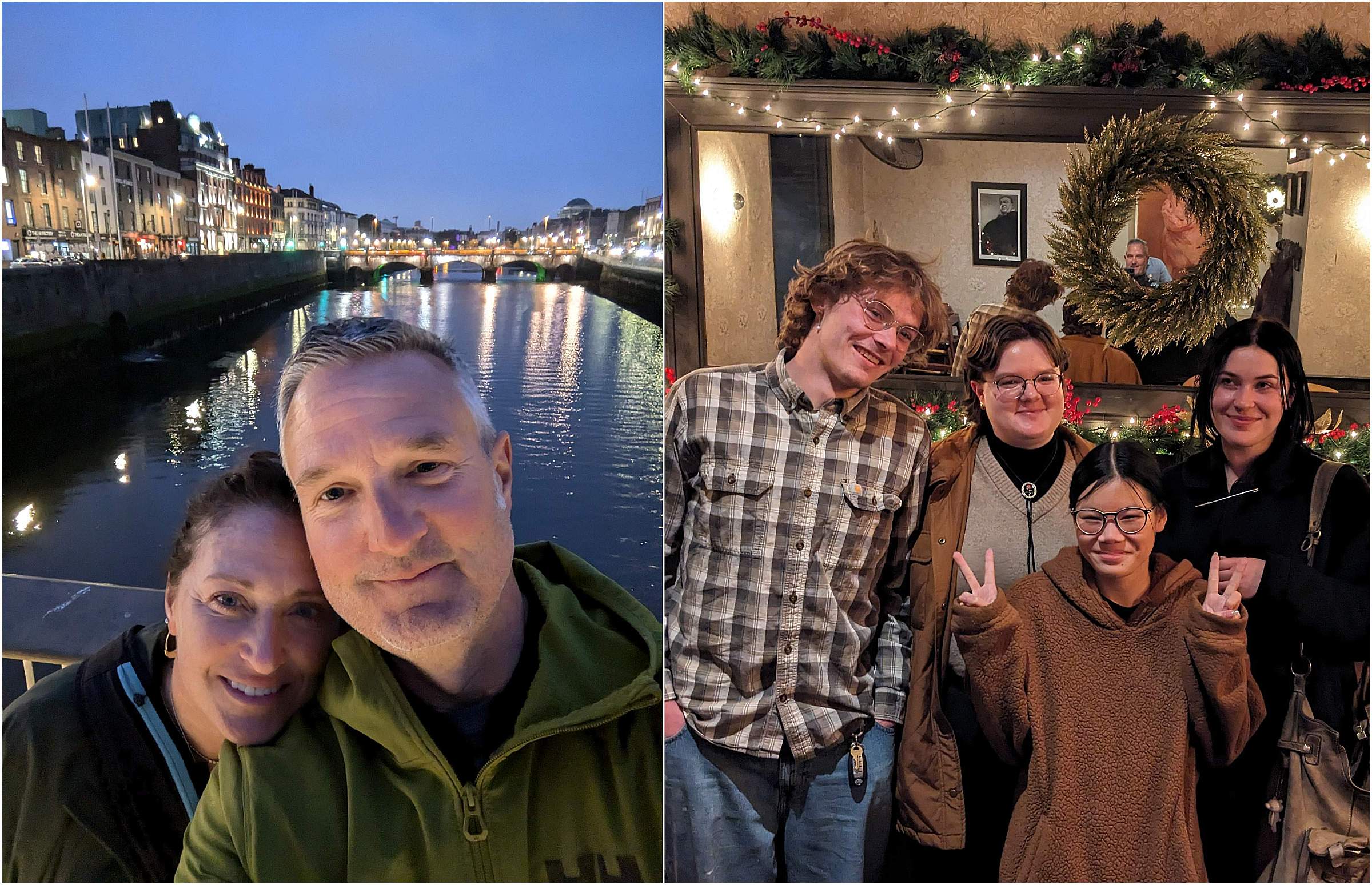 John Barrett and his wife Pamela visiting Ireland. John Barrett’s children. 