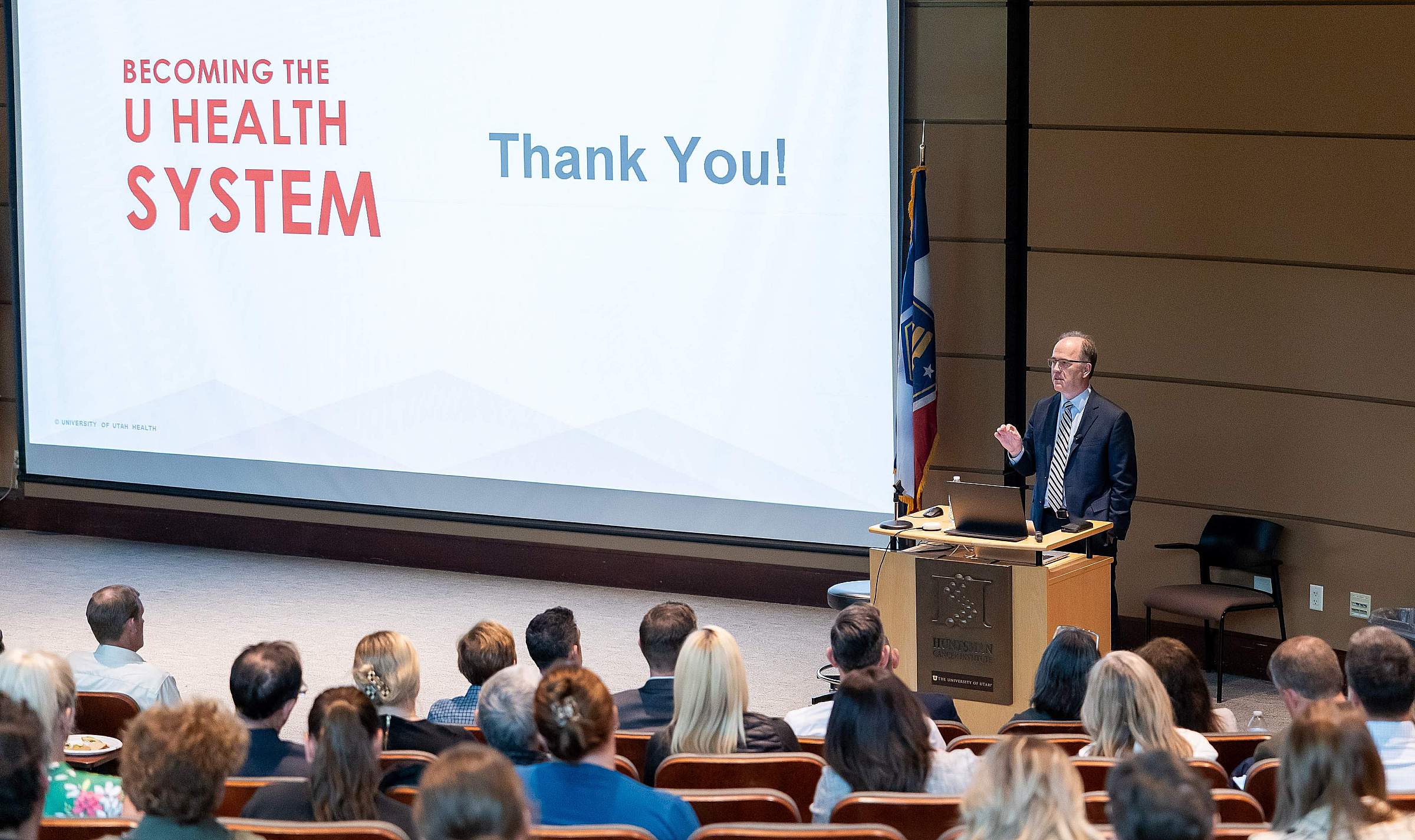 In May 2025, more than 1,000 U of U Health employees attended a series of town halls to learn more about the new strategic vision.