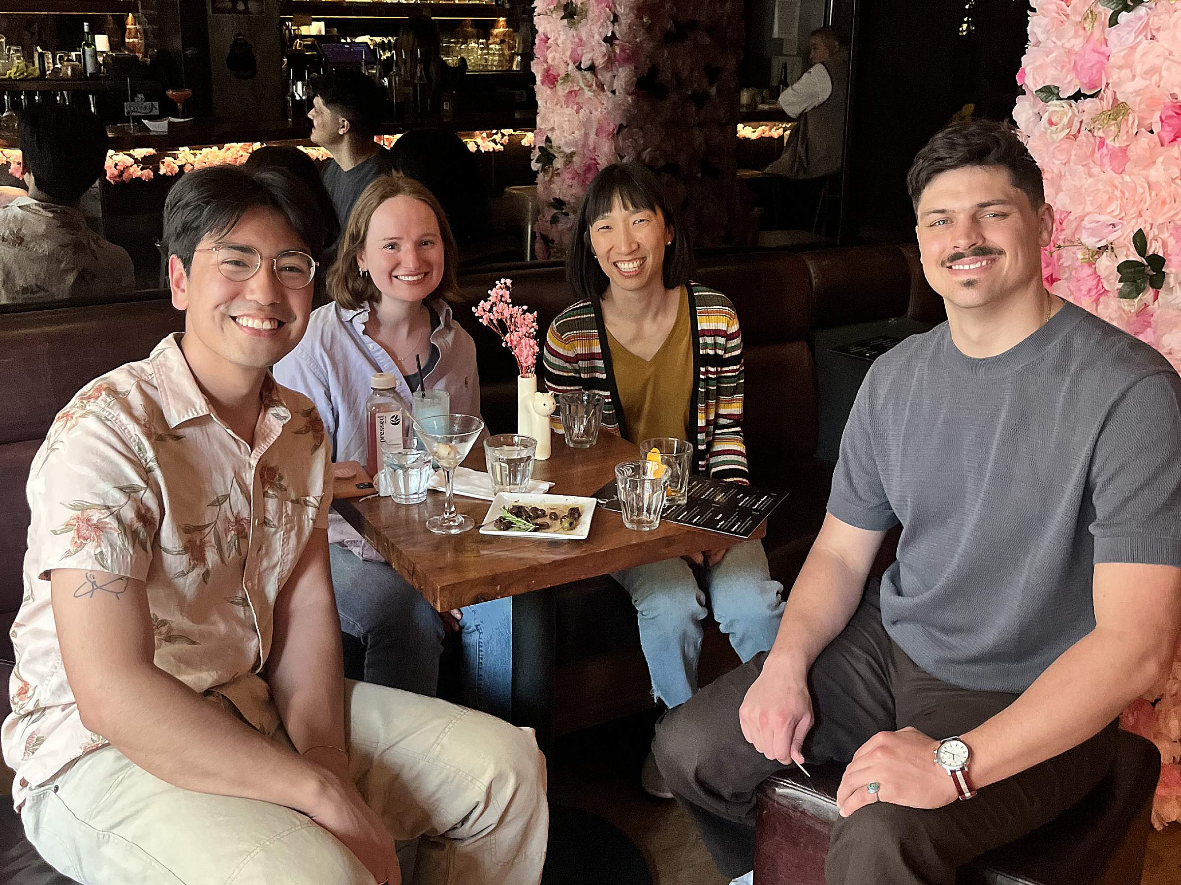 (Left to right) Will Tanguy, Liberty Woodside, Yelena Wu, PhD, and Michael Guynn