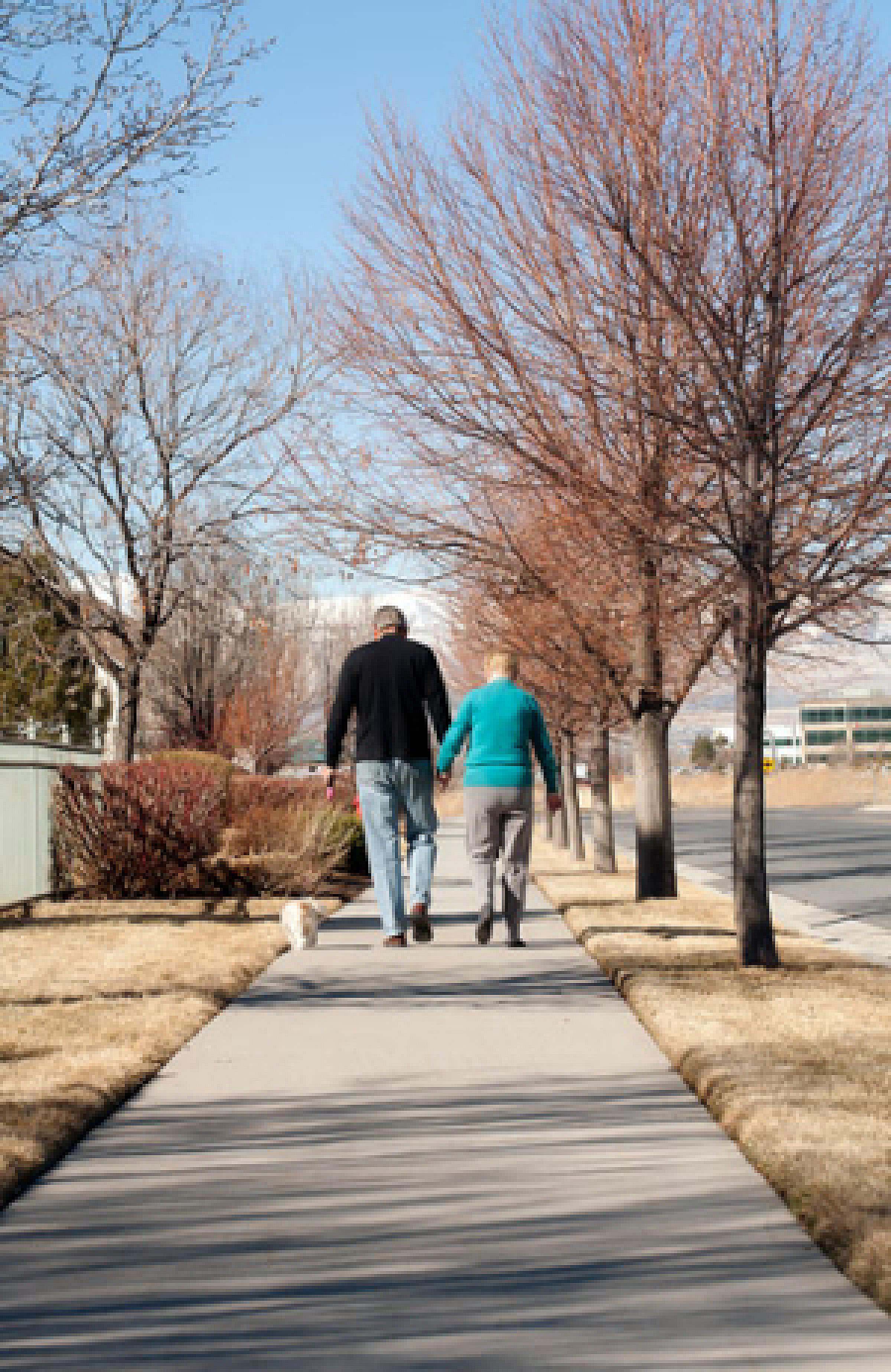 couple winter walk