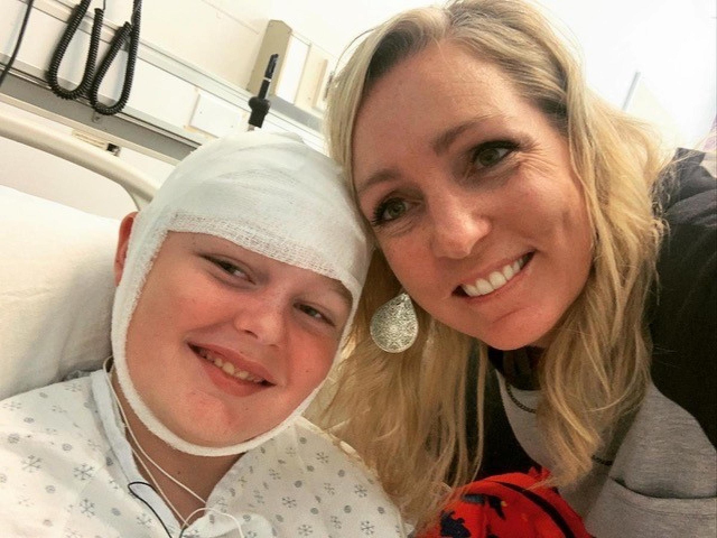 Owen, a patient at Primary Children's Hospital, with his mother.