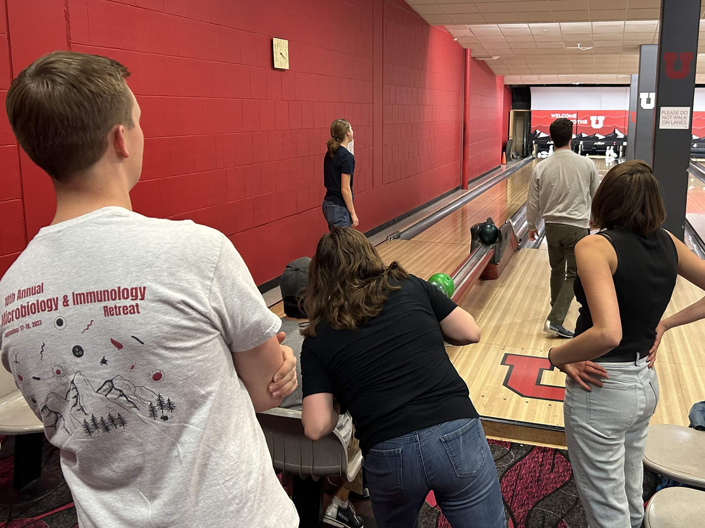 Young Lab and Williams Lab members bowling