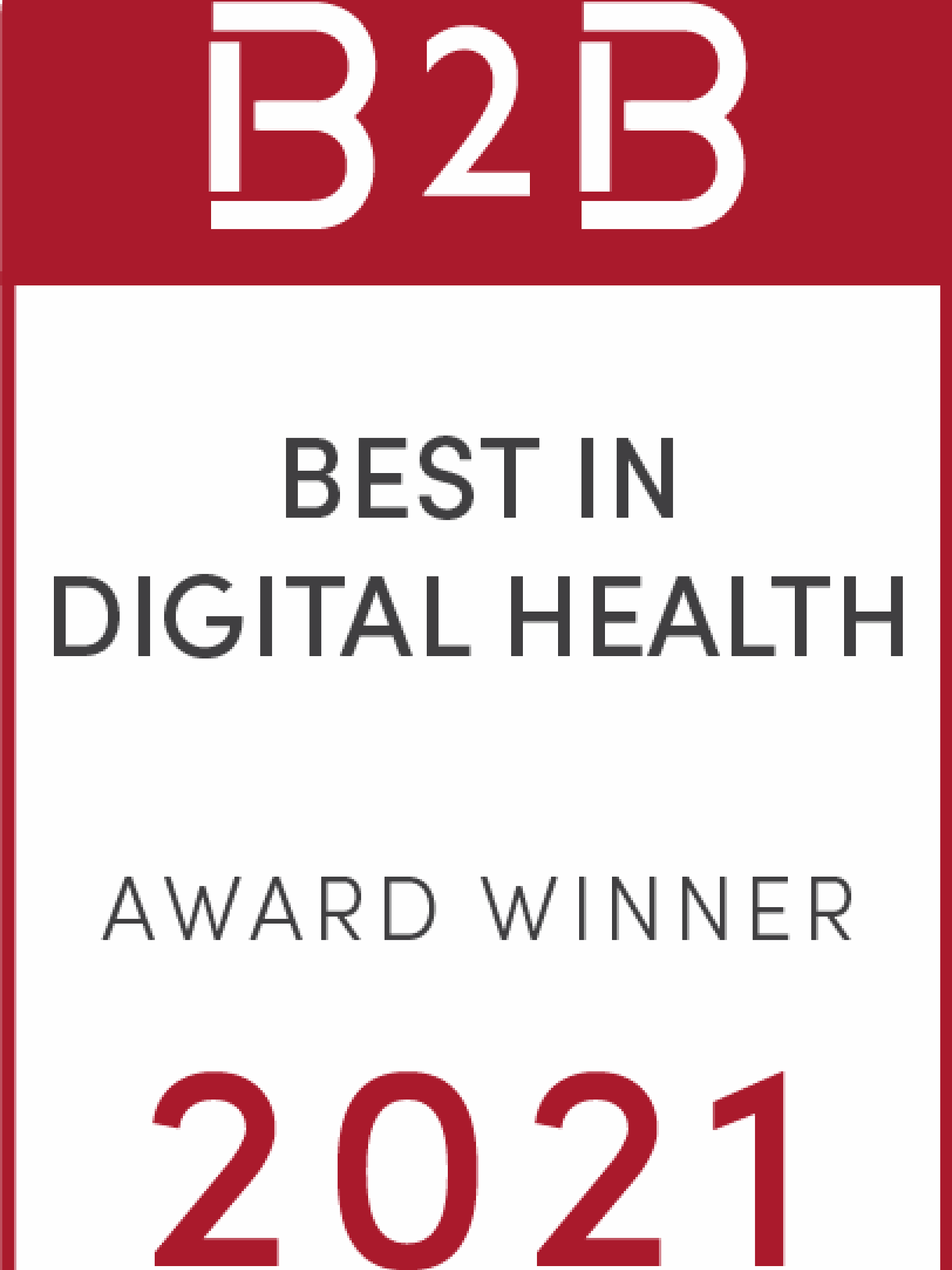B2B 2021 Best in Digital Health Stamp