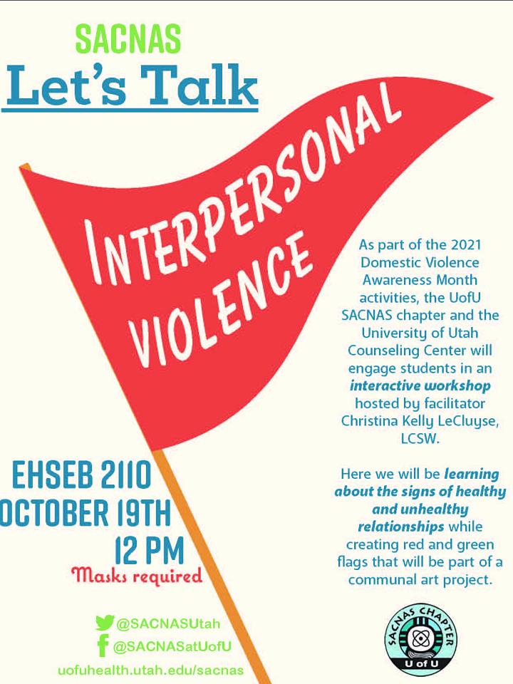 SACNS Let's Talk: Interpersonal Violence Flyer