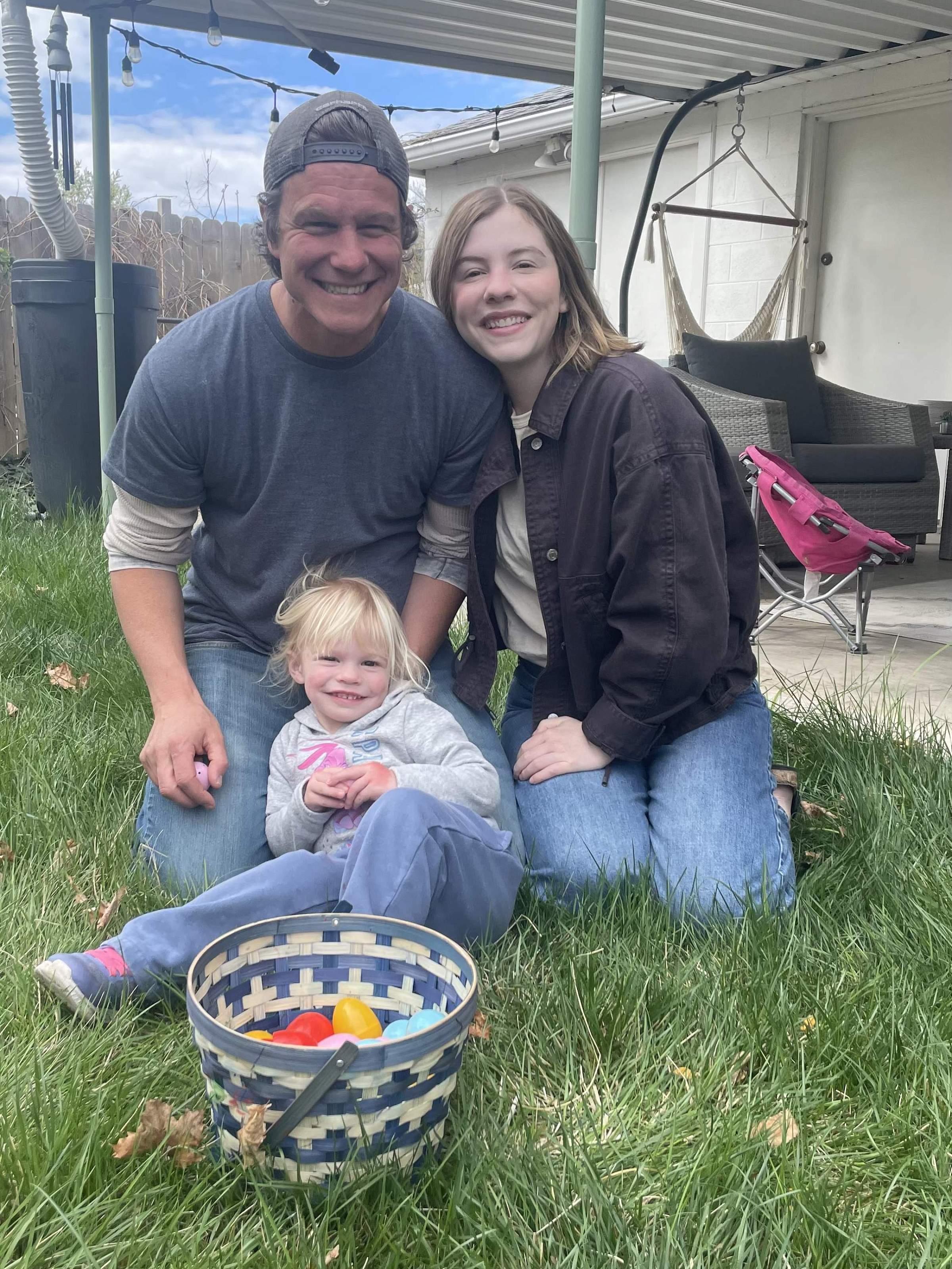 University of Utah second-year medical student mother Eve Larkin with her family.