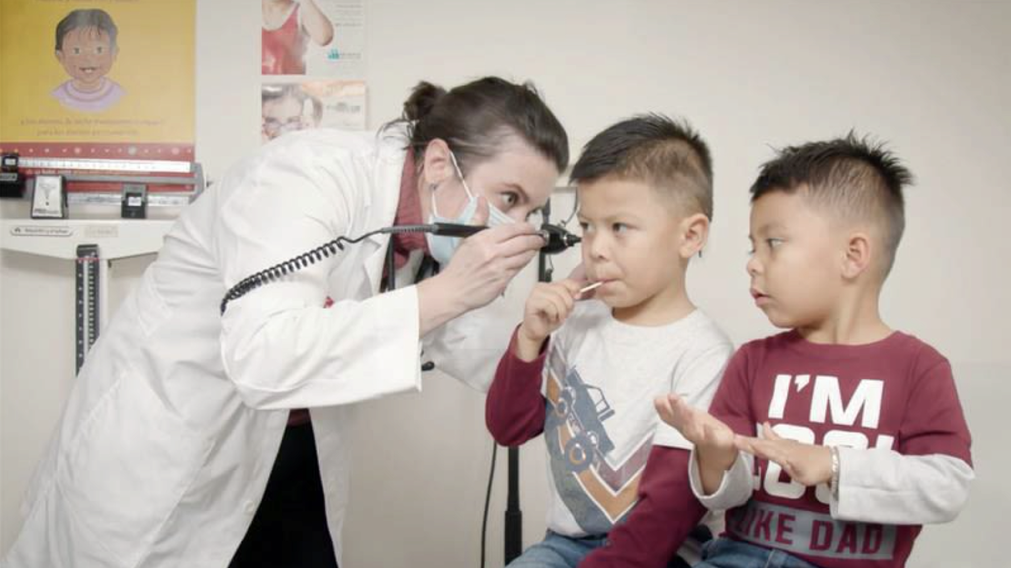 Christina Necessary, medical student at the Spencer Fox Eccles School of Medicine at the University of Utah, sees pediatric patients in the Midvale student-led clinic