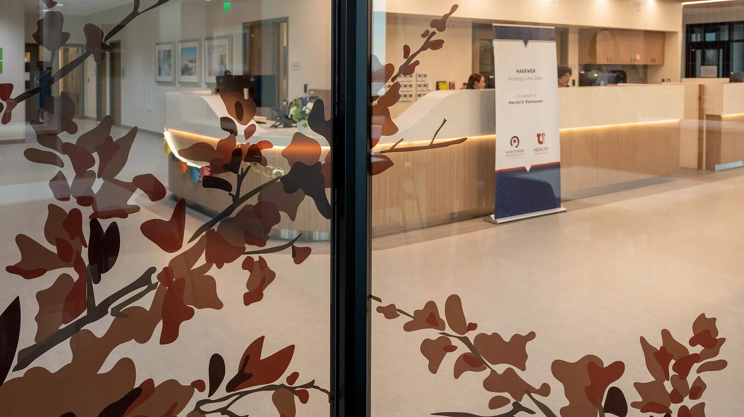 The scene in the lobby of Huntsman Mental Health Institute, where patients who need help are greeted with warm, friendly care and necessary support. 