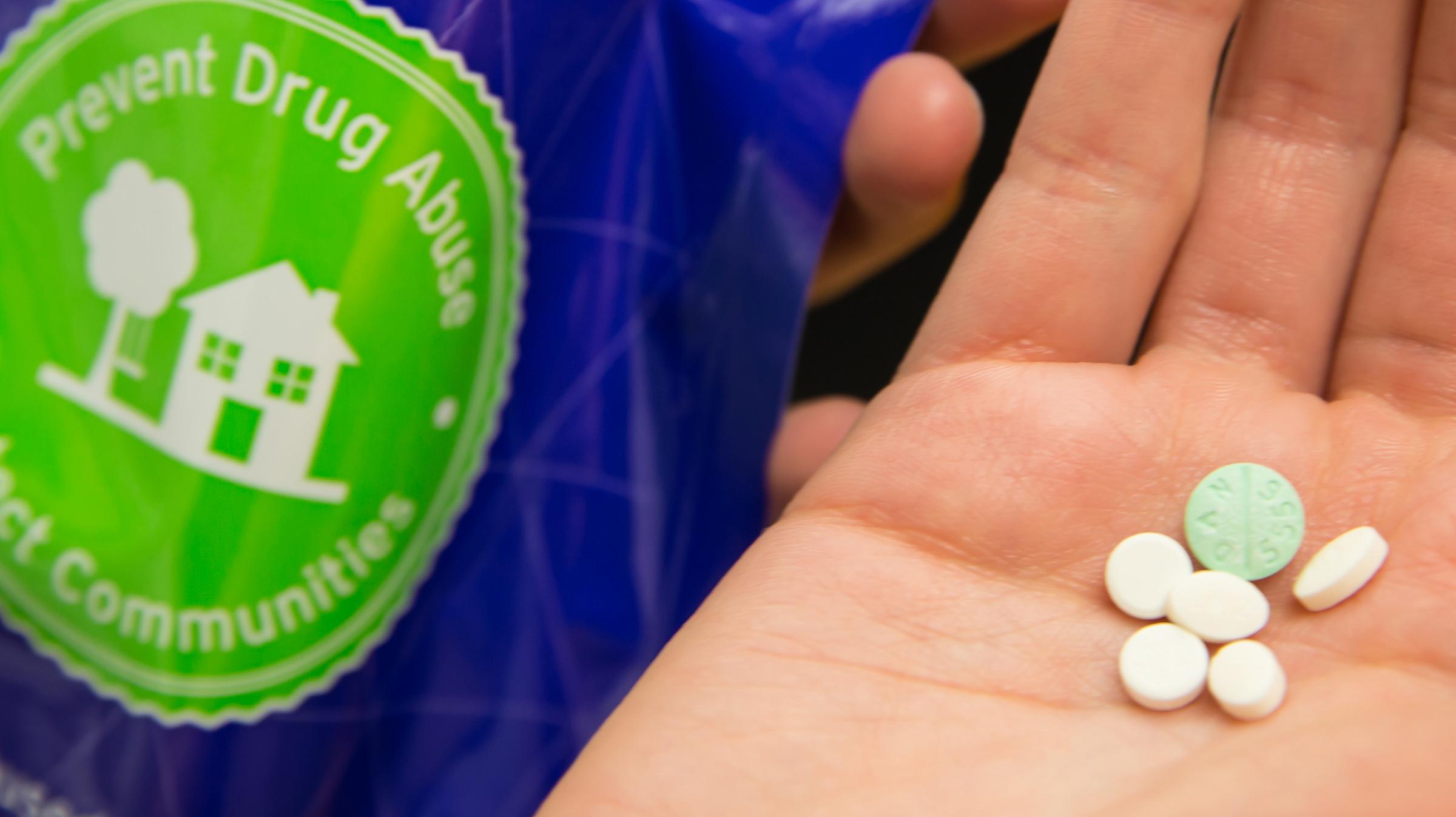 Pills in an open palm